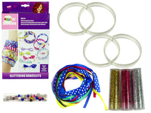 Kreativní sada na výrobu náramků s glitry a stužkami DIY