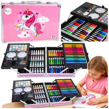 Kreativní výtvarná sada jednorožec v kufříku růžová 150 dílů