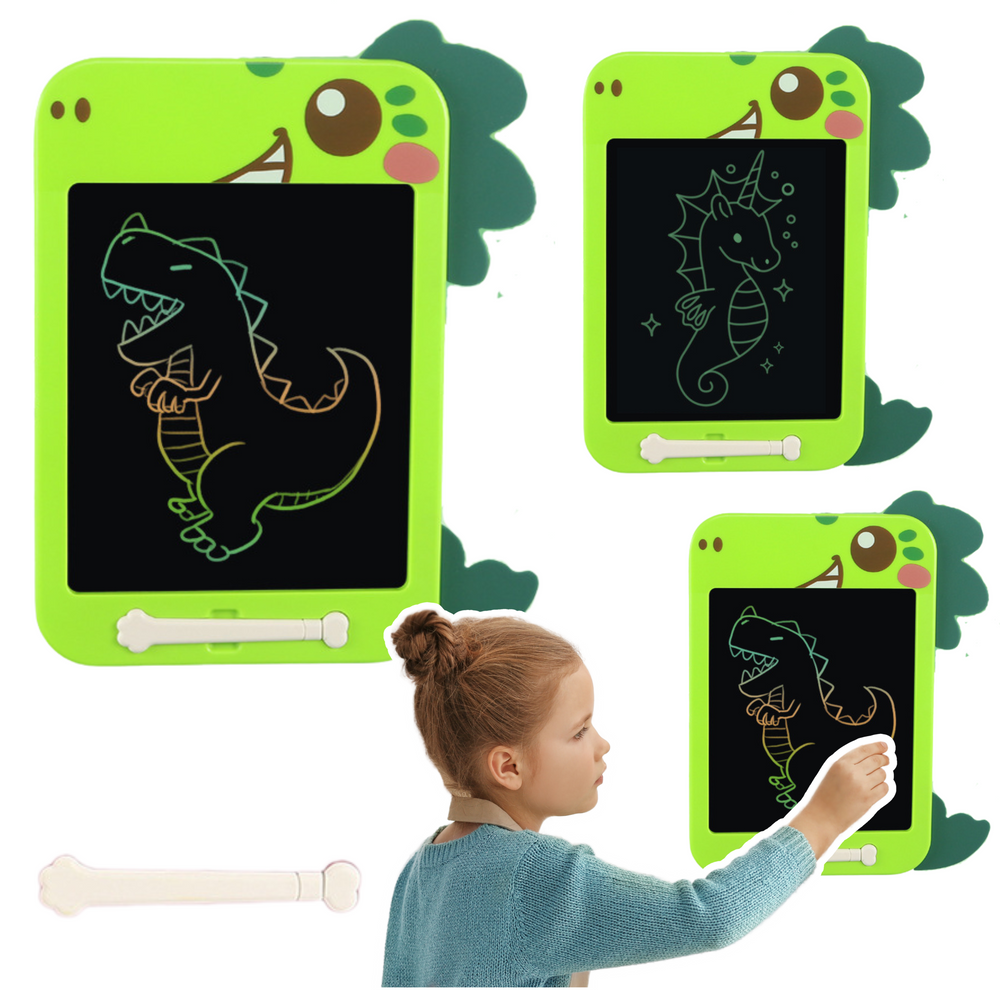 Kreslicí tablet LCD s rysíkem – dinozaur zelený