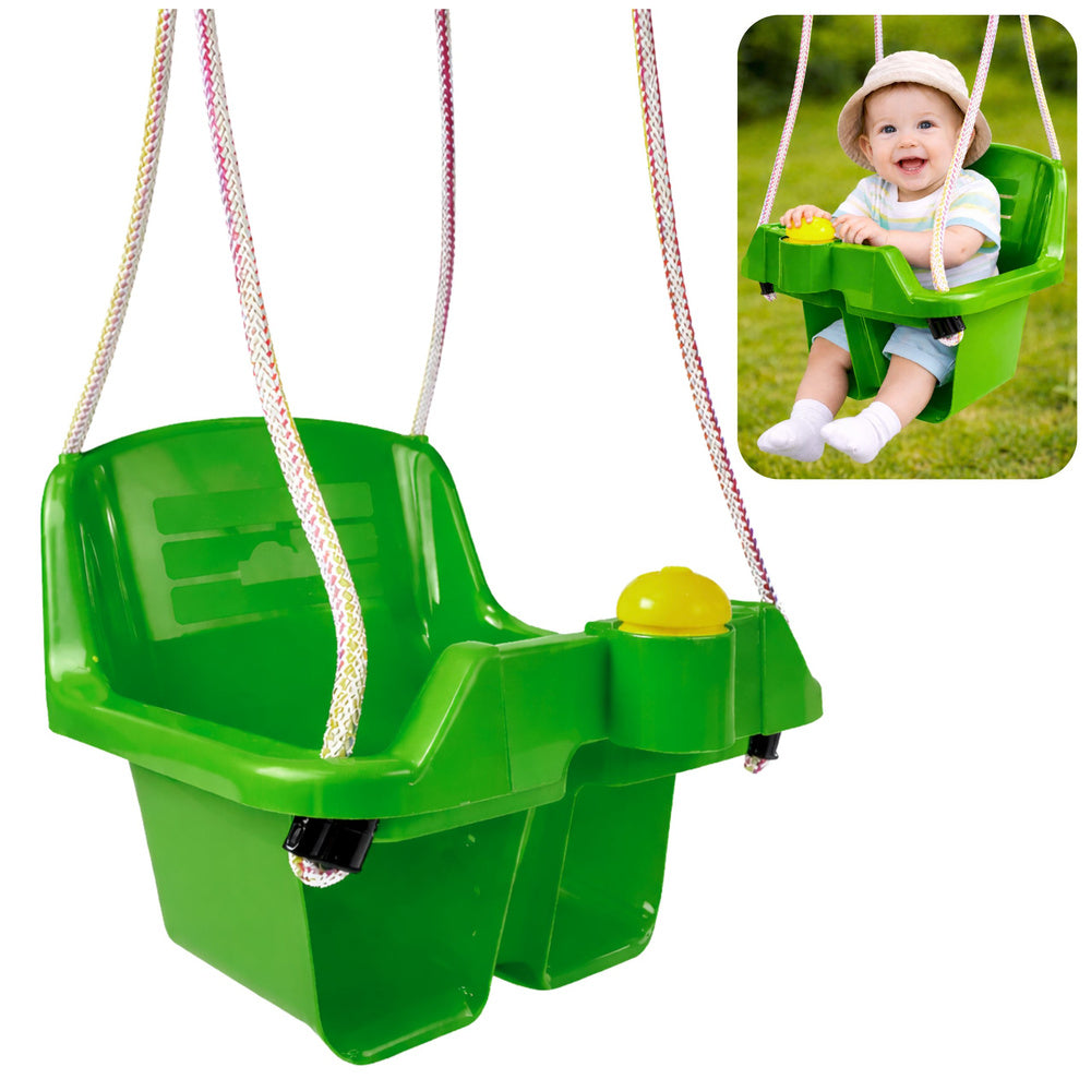 Kubélková houpačka pro děti zelená 40 cm – 5237