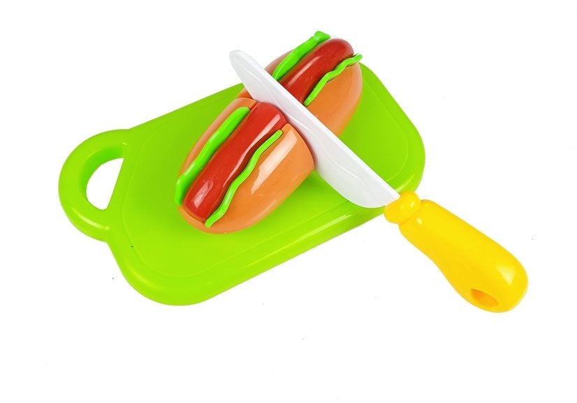 Kuchyňský set na krájení hot dog ryba na suchý zip v krabici