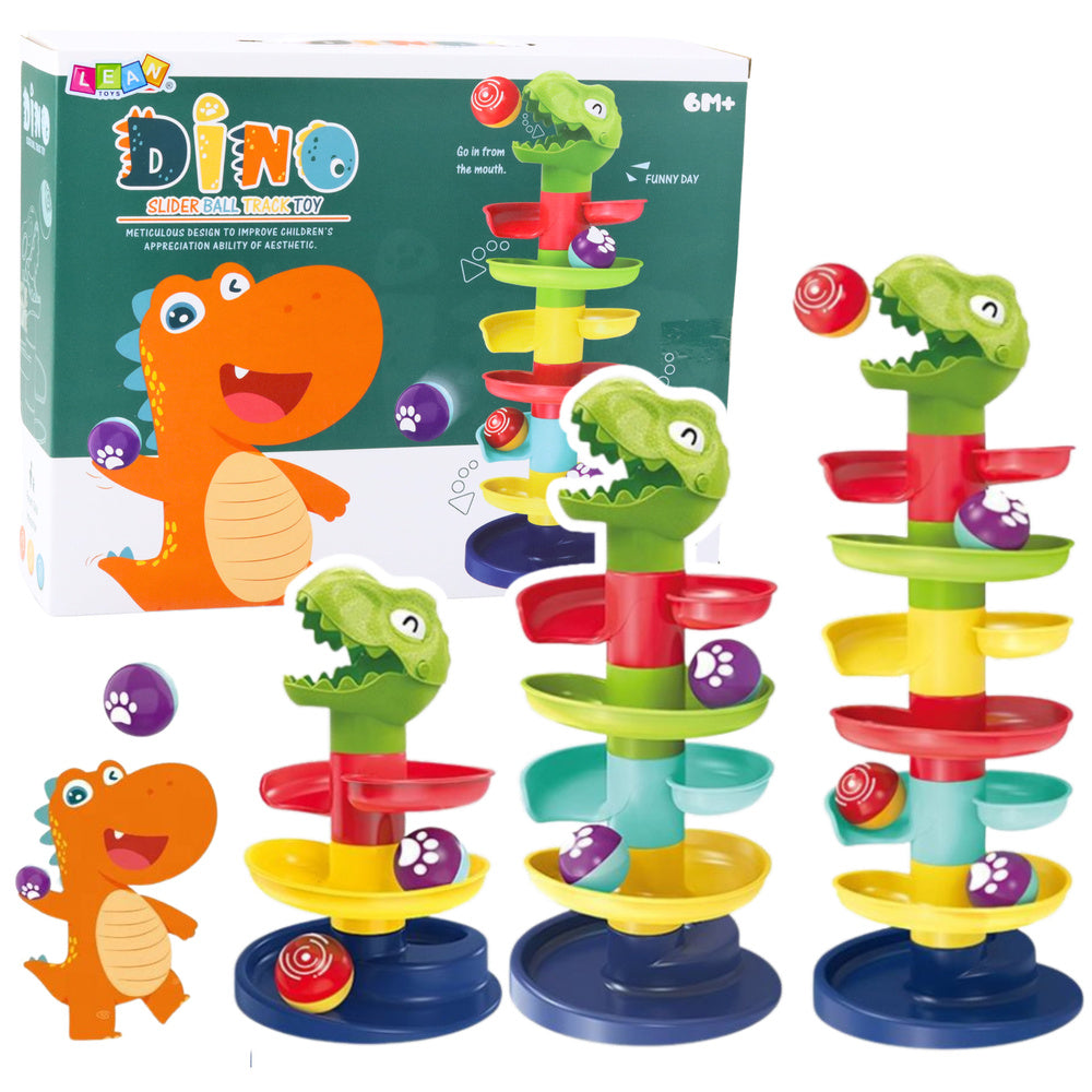 Kuličková věž se skluzavkou Dinosaurus – s 2 míčky | zelená