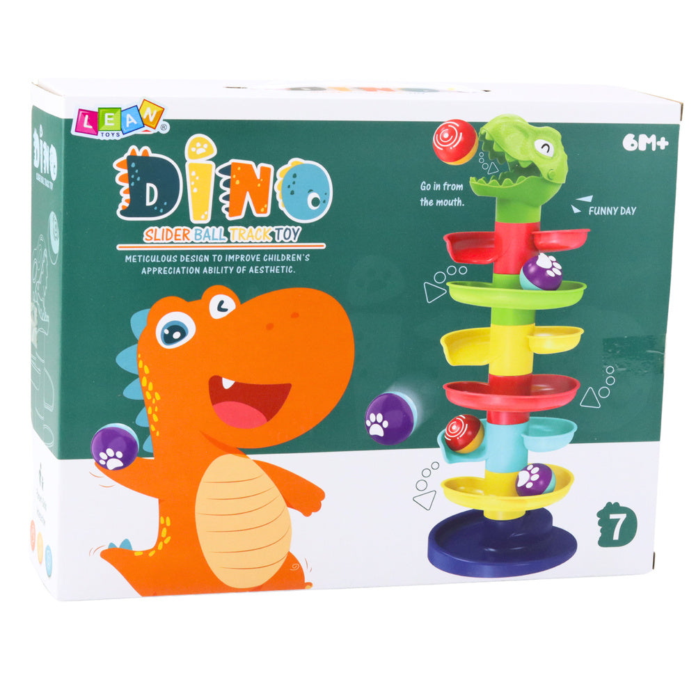 Kuličková věž se skluzavkou Dinosaurus – s 2 míčky | zelená