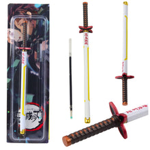 Kuličkové pero katana metalové – s výměnnou náplní | bílo žluté