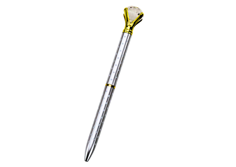 Kuličkové pero s diamantem modrý inkoust 0,7mm mix barev