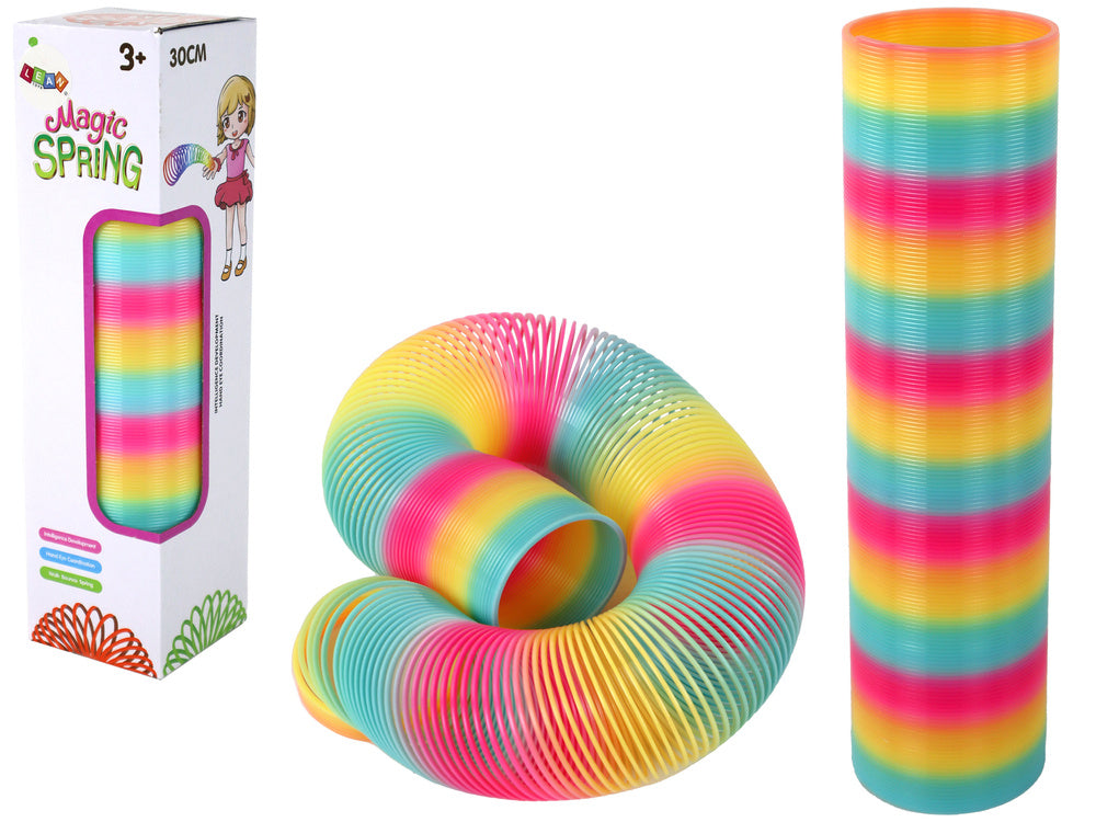 Kultovní barevná pružina 30 cm – pro děti i dospělé