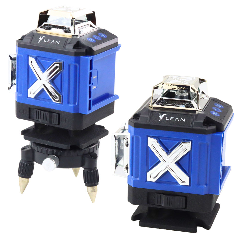 Laserová vodováha 4D 16 linií – s kufrem 2 akumulátory | modrá