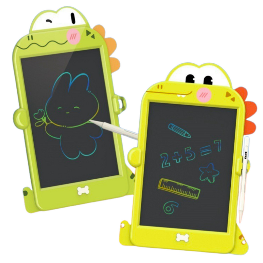 LCD kreslicí tabulka s rysíkem – motiv dinosaura | zelená
