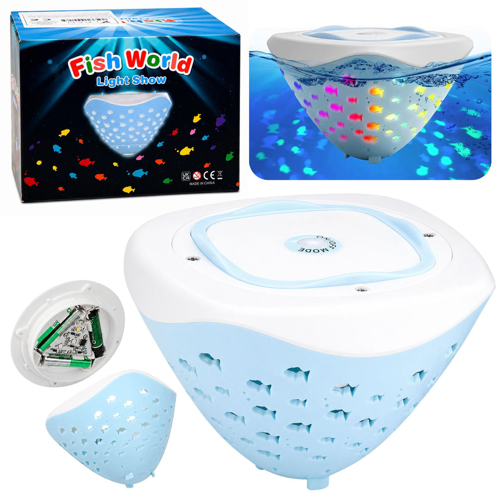 LED basenové světlo do vody s motivem rybek – 6 režimů