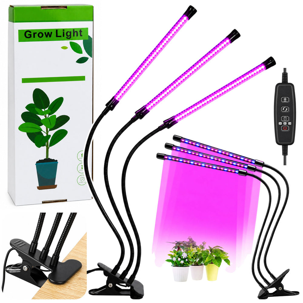 LED lampa pro pěstování a dosvícení rostlin s klipem
