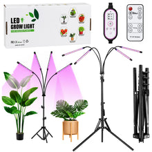 LED lampa pro pěstování rostlin se stativem a 4 panely