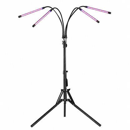LED lampa pro pěstování rostlin se stativem a 4 panely