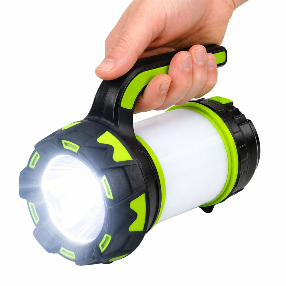 LED svítilna 2v1 kempingová turistická nabíjecí multifunkční