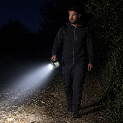 LED svítilna 2v1 kempingová turistická nabíjecí multifunkční