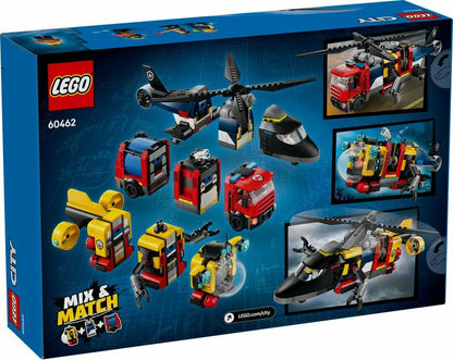 LEGO City hasičské auto helikoptéra a ponorka 60462 – 3v1