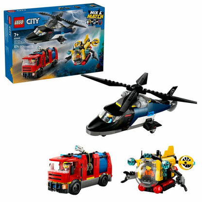 LEGO City hasičské auto helikoptéra a ponorka 60462 – 3v1