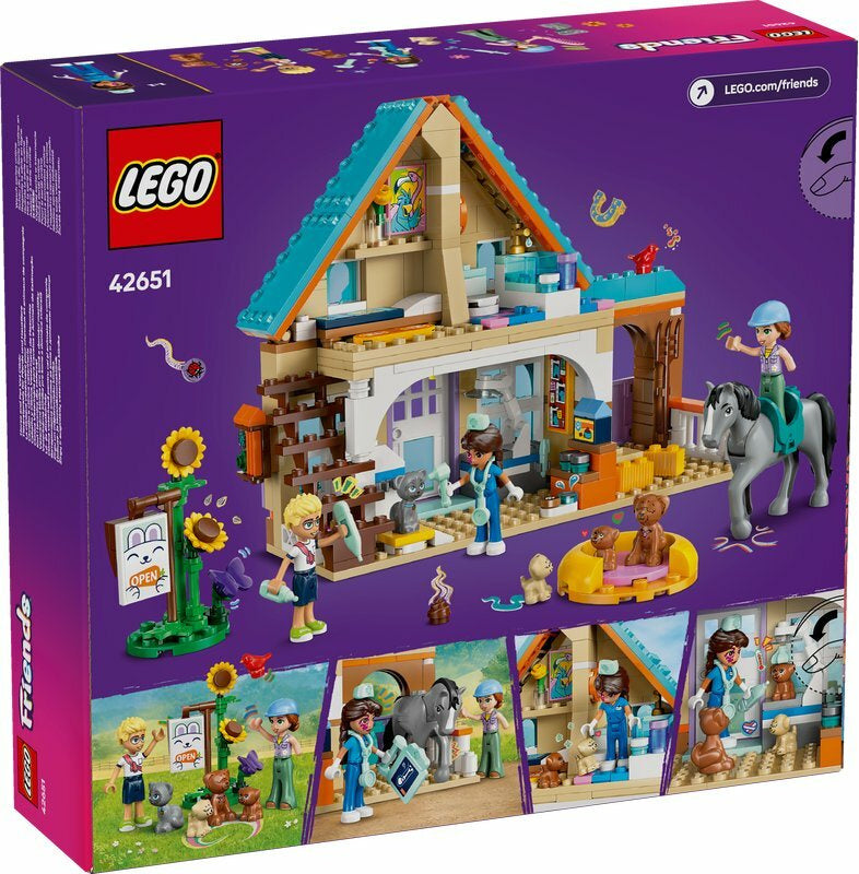 LEGO kůň a veterinární klinika – stavebnice Friends