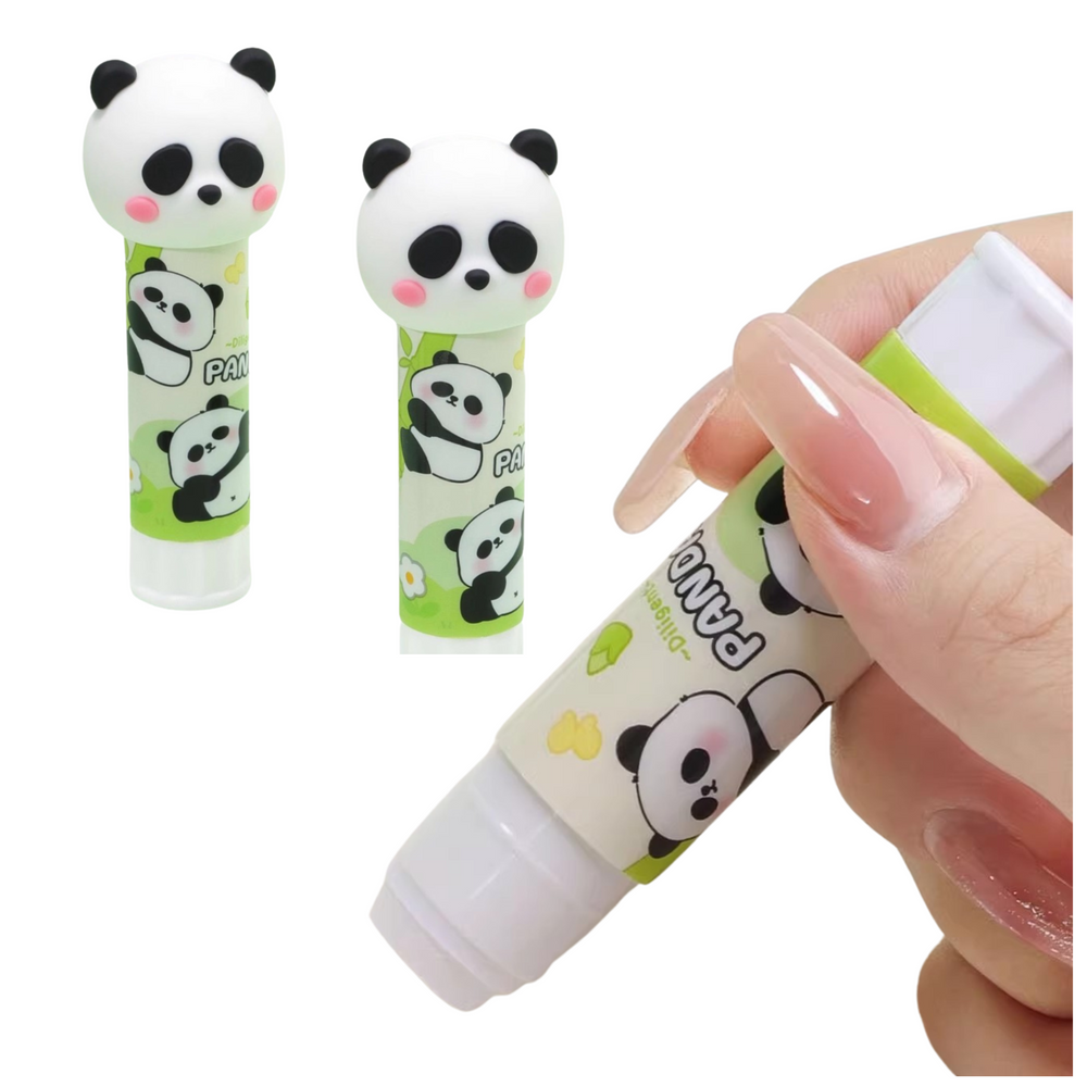 Lepicí tyčinka školní 3D panda – zelená kancelářská