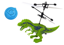Létající dinosaurus helikoptéra – ovládání rukou | zelený