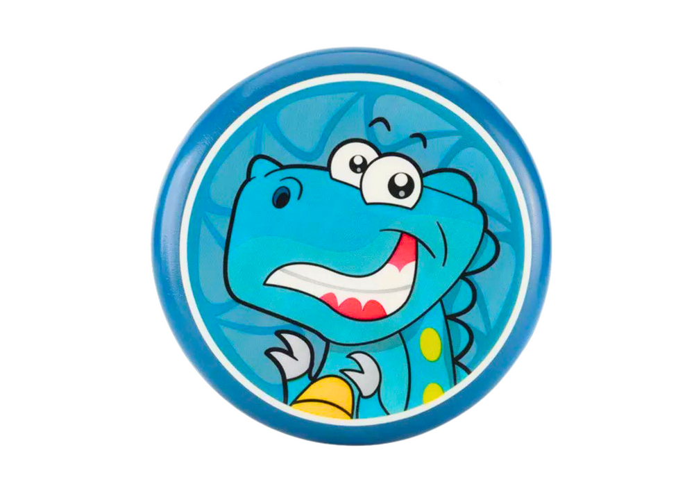 Létající disk frisbee s dinosaurem 20 cm modrý