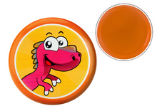 Létající disk frisbee s dinosaurem 20 cm oranžový