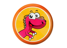 Létající disk frisbee s dinosaurem 20 cm oranžový