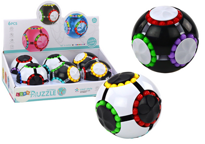 Logická hlavolamová koule barevná 8 cm – puzzle hračka
