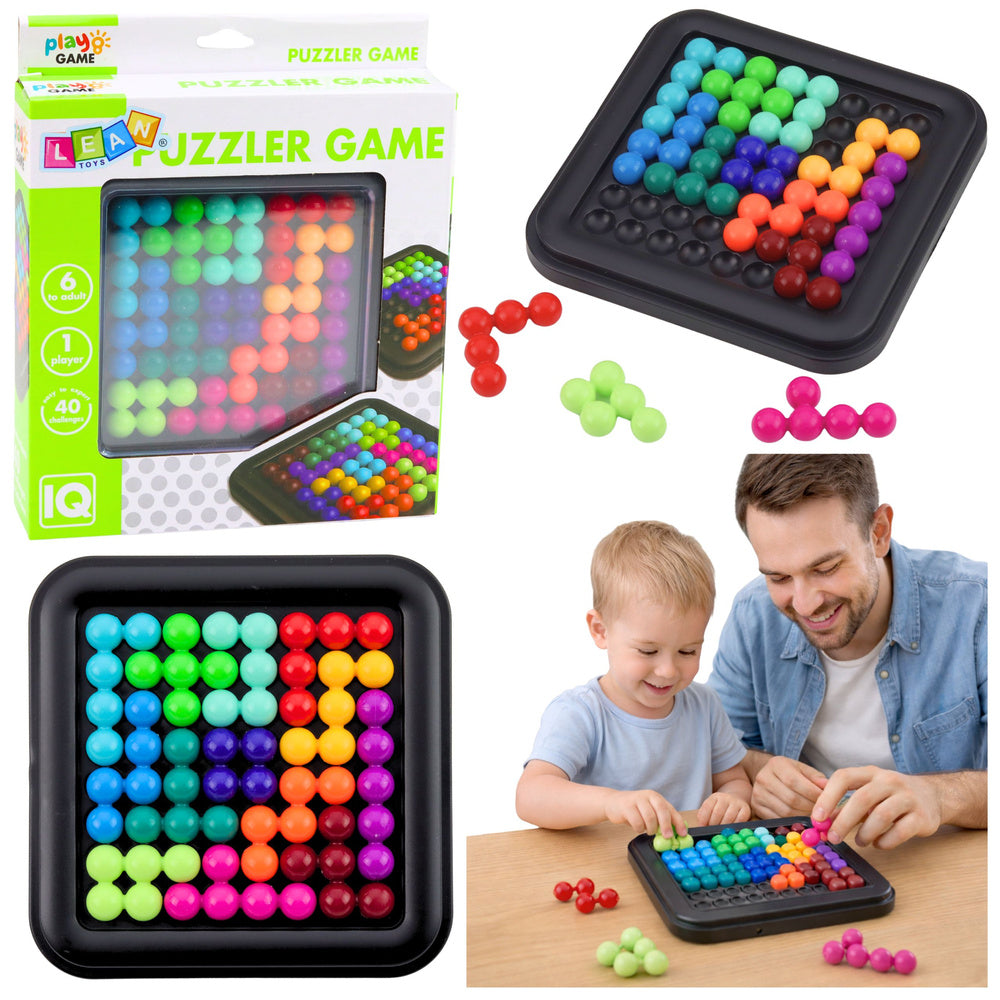 Logická puzzle hra s barevnými kuličkami – hlavolam pro děti