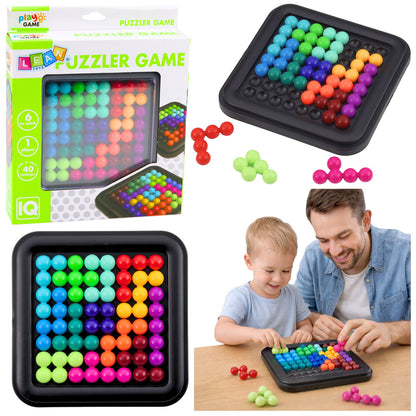 Logická puzzle hra s barevnými kuličkami – hlavolam pro děti