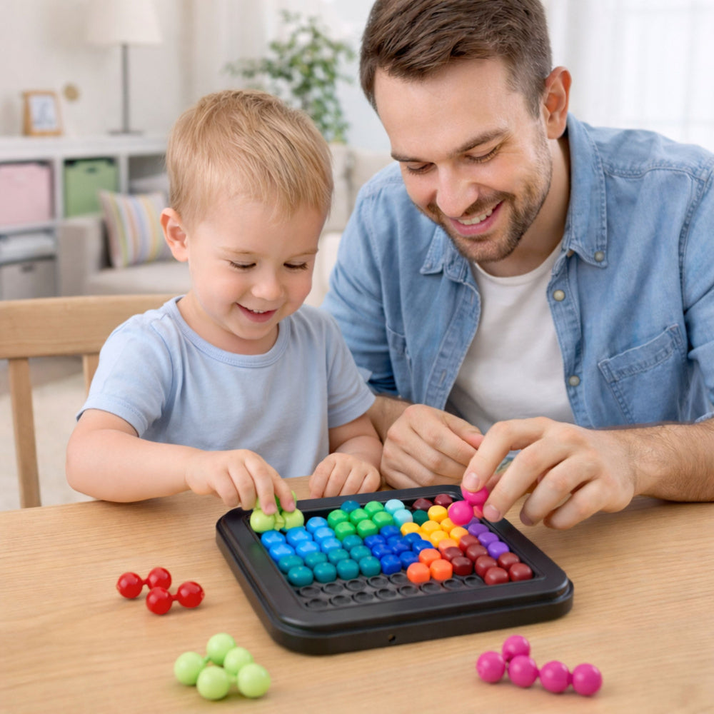 Logická puzzle hra s barevnými kuličkami – hlavolam pro děti