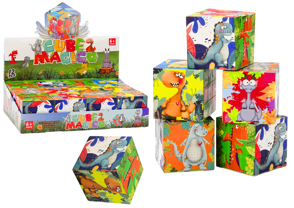 Magická kostka s dinosaury – vzdělávací logická hra