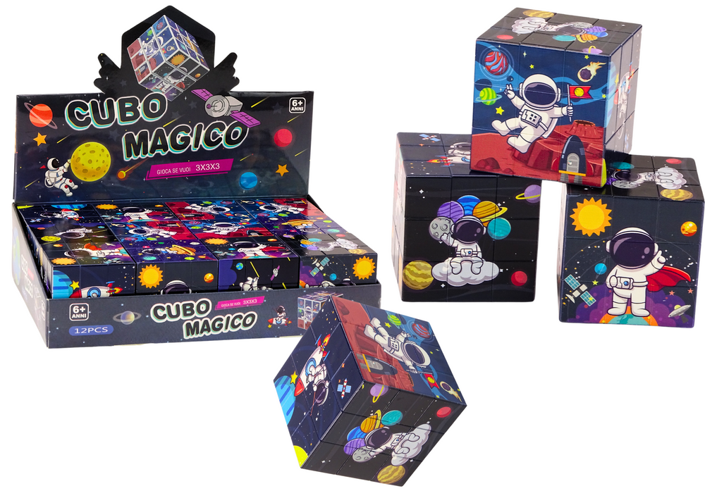 Magická kostka vzdělávací puzzle s vesmírným motivem – logická hra