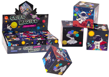 Magická kostka vzdělávací puzzle s vesmírným motivem – logická hra