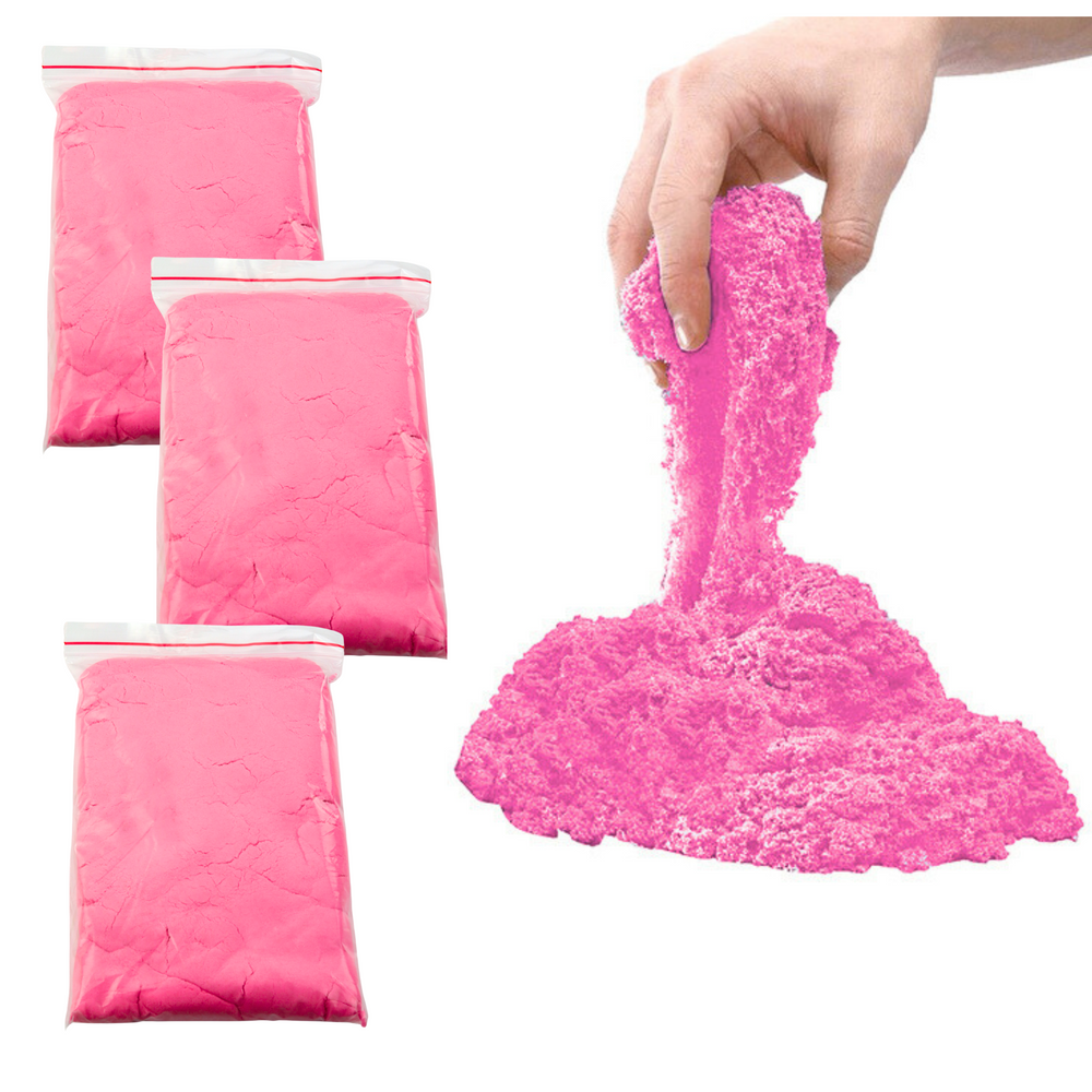 Magický písek 3kg s formičkami a nafukovací podložkou růžový