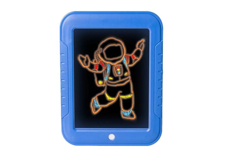 Magnetická kreslicí tabulka LED 3D se šablony a neonové mazáky