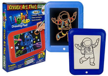 Magnetická kreslicí tabulka LED 3D se šablony a neonové mazáky