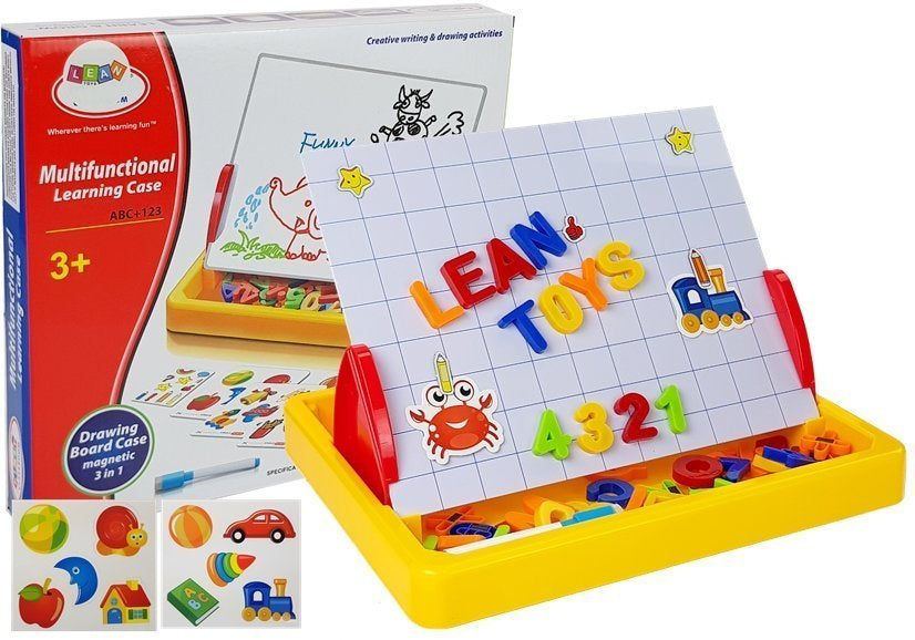 Magnetická kreslicí tabulka s písmeny a číslicemi pro děti