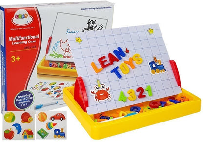 Magnetická kreslicí tabulka s písmeny a číslicemi pro děti