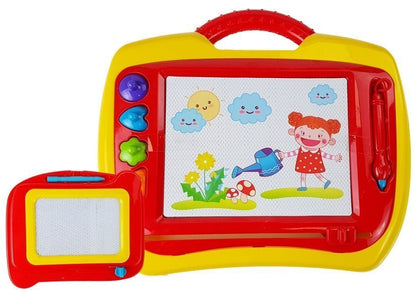 Magnetická kreslicí tabulka sada 2 kusy s rysíkem červeno žlutá
