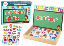 Magnetická puzzle s písmeny – oboustranná tabule