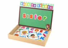 Magnetická puzzle s písmeny – oboustranná tabule