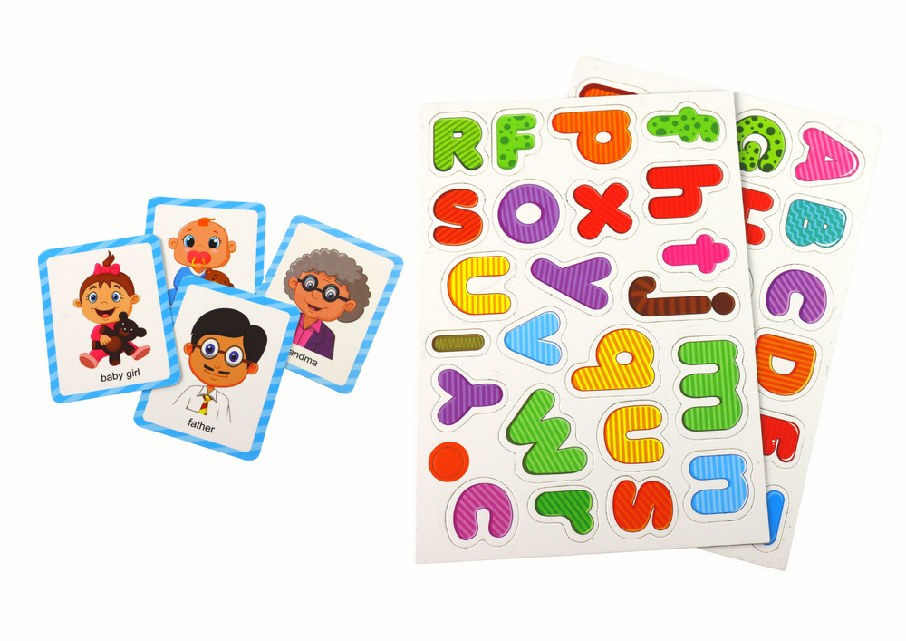 Magnetická puzzle s písmeny – oboustranná tabule