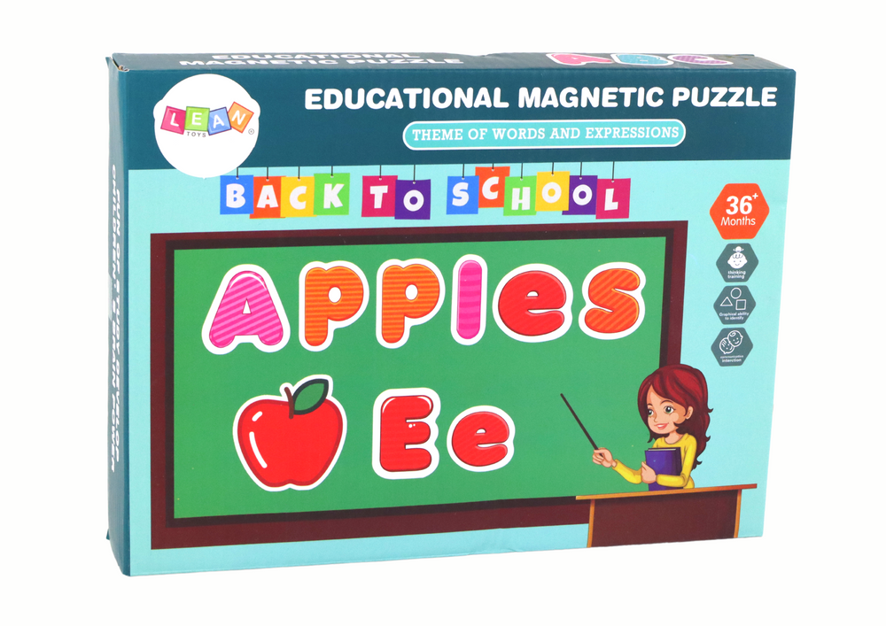 Magnetická puzzle s písmeny – oboustranná tabule