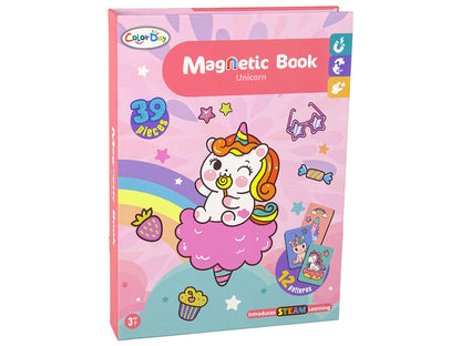 Magnetická skládačka jednorožci – v knize s kartami