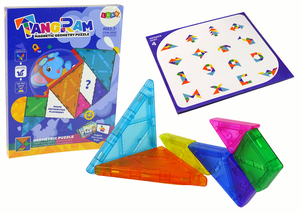 Magnetická skládačka Tangram 7 kostek puzzle barevné