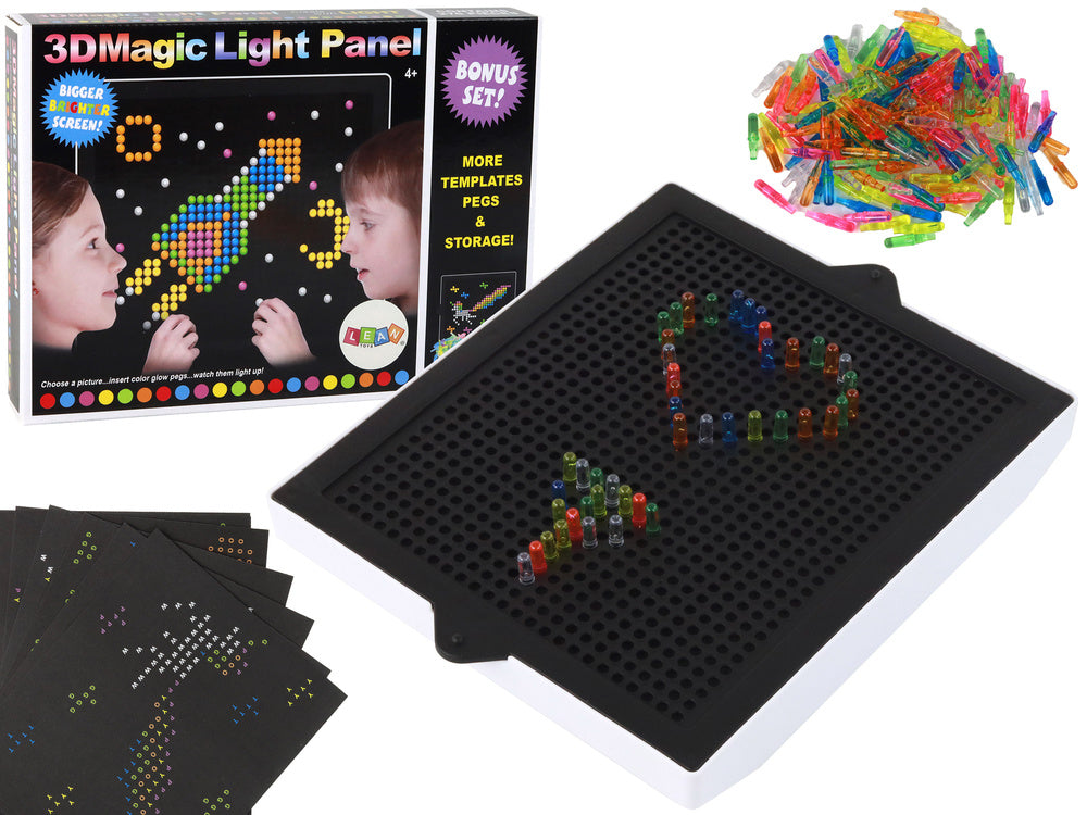 Magnetická svítící tabulka 3D puzzle – 276 dílků s LED
