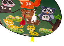 Magnetická terč se zvířátky pro házení šipek zelená 40cm