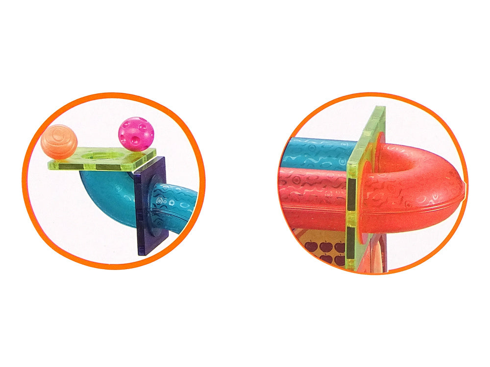 Magnetické kostky 145 dílů – 3D sjezdovka pro kuličky