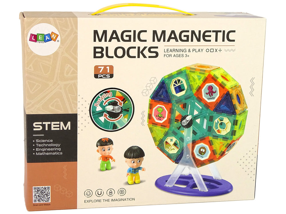 Magnetické kostky 3D Diabelský mlýn Kolotoč 71 dílů