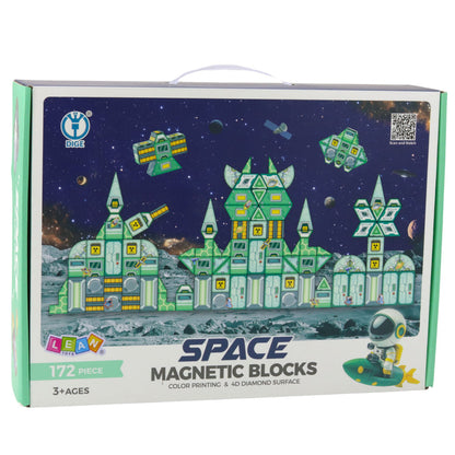 Magnetické kostky Kosmos vesmírná stanice 4D – 172 dílů